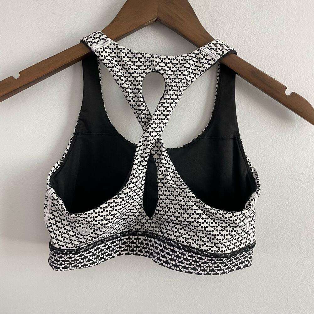 Lululemon | Women’s Time To Sweat Bra Sports Athletic Work-Out Black & White 6 - Picture 5 of 9